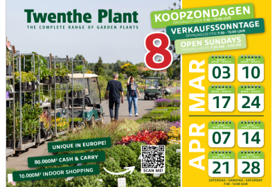 Dit voorjaar, 8 koopzondagen bij Twenthe Plant