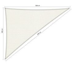 Schaduwdoek driehoek 90 ° Arctic White 4,00 x 5,00 x 6,40