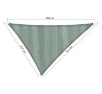 Schaduwdoek driehoek Moonstone Green 2,50 x 3,00 x 3,50