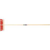 Polet Straatbezem rood 290mm met steel
