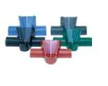 Slanggeleider, blauw diam. 22,225 mm x 2 x slangtule 3/4" - 19 mm