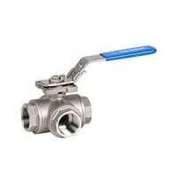 RVS 3-weg T kogelkraan 2 1/2"