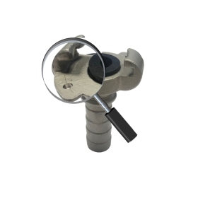 Snelkoppeling RVS 304, 1/2" slangtule