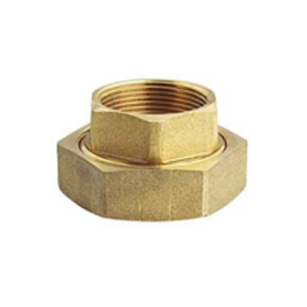 2/3 messing koppeling vlakke dichting, No. 430, 2 1/2" x 3" bi.dr.