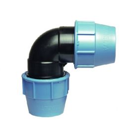 PE knie klemkoppeling 90°, 16 x 16 mm