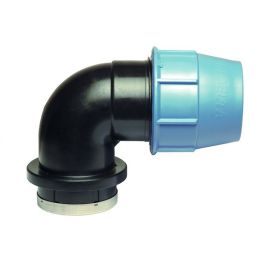 PE knie 90° klemkoppeling, 50 mm x 1 1/4'' bi.dr.