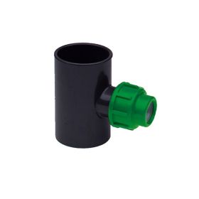 VdL T-stuk 63 mm PVC x 16 mm PE x 63 mm PVC
