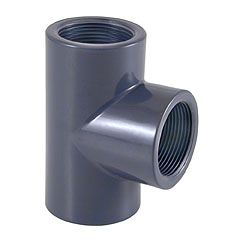 T-stuk PVC-U 90°, 3" x 3" x 3" bi-dr.