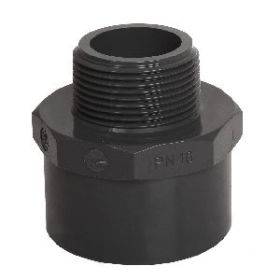 Draadeind PVC-U 25 mm x 20 mm x 3/8"