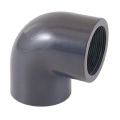 Knie PVC-U 90°, 2 1/2" x 2 1/2" bi.dr.