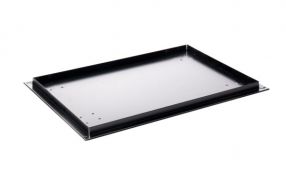 Bodemplaat 400x400 Zwart aluminium