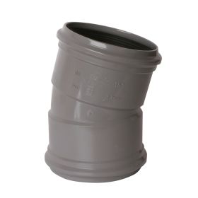 PVC buitenriolering bocht 125 mm, 15°, M/M, SN8