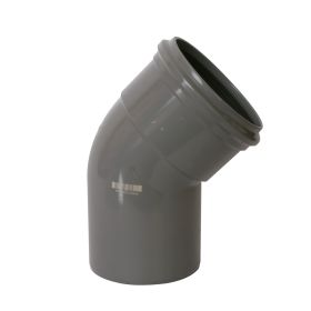 PVC buitenriolering bocht 250 mm, 45°, M/S, SN8
