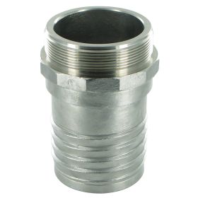 RVS 316, Inpersmof met BSP AG, 50 mm tule x 2" bu.dr.