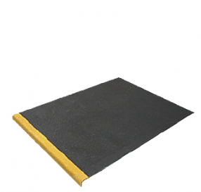 Trapplaten Zwart met gele neus   800 mm x tot 1200 mm x 55 mm