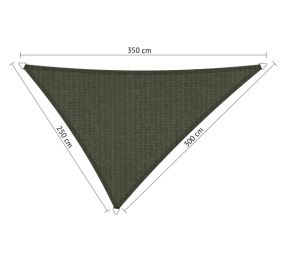 Schaduwdoek driehoek Deep Grey 2,50 x 3,00 x 3,50