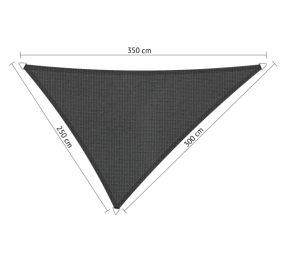 Schaduwdoek driehoek Cool Grey 2,50 x 3,00 x 3,50