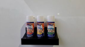 Plaatstaal rek zwart magneet voor 3 Prolan spraycans